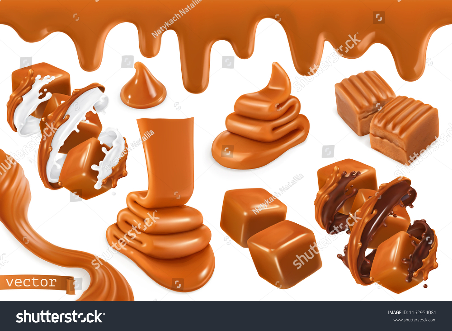 stock-vector-sweet-caramel-set-realistic-d-vector-illustration-1162954081