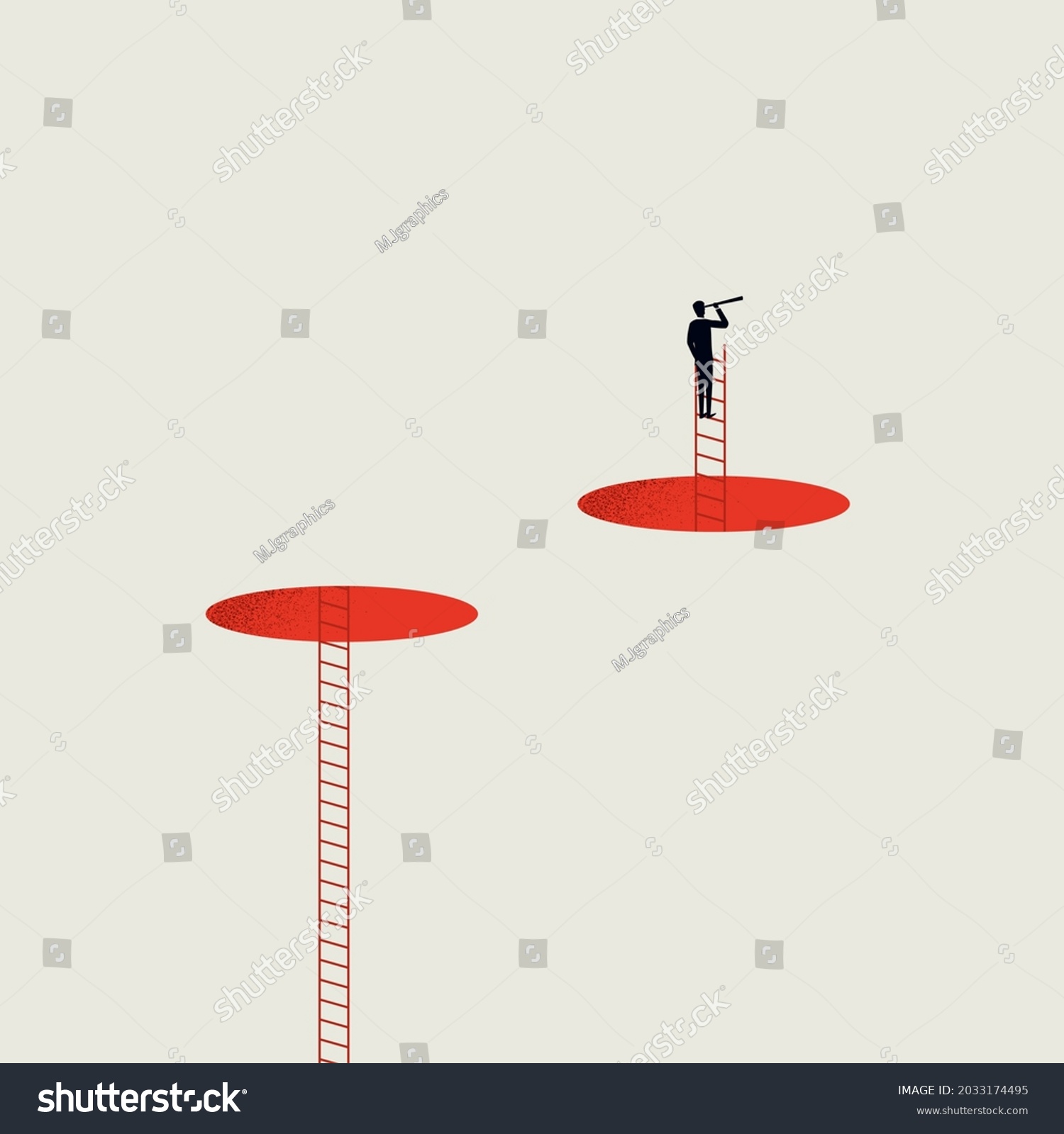 stock-vector-business-vision-vector-concept-with-outside-of-the-box-thinking-symbol-of-new-opportunity-change-2033174495