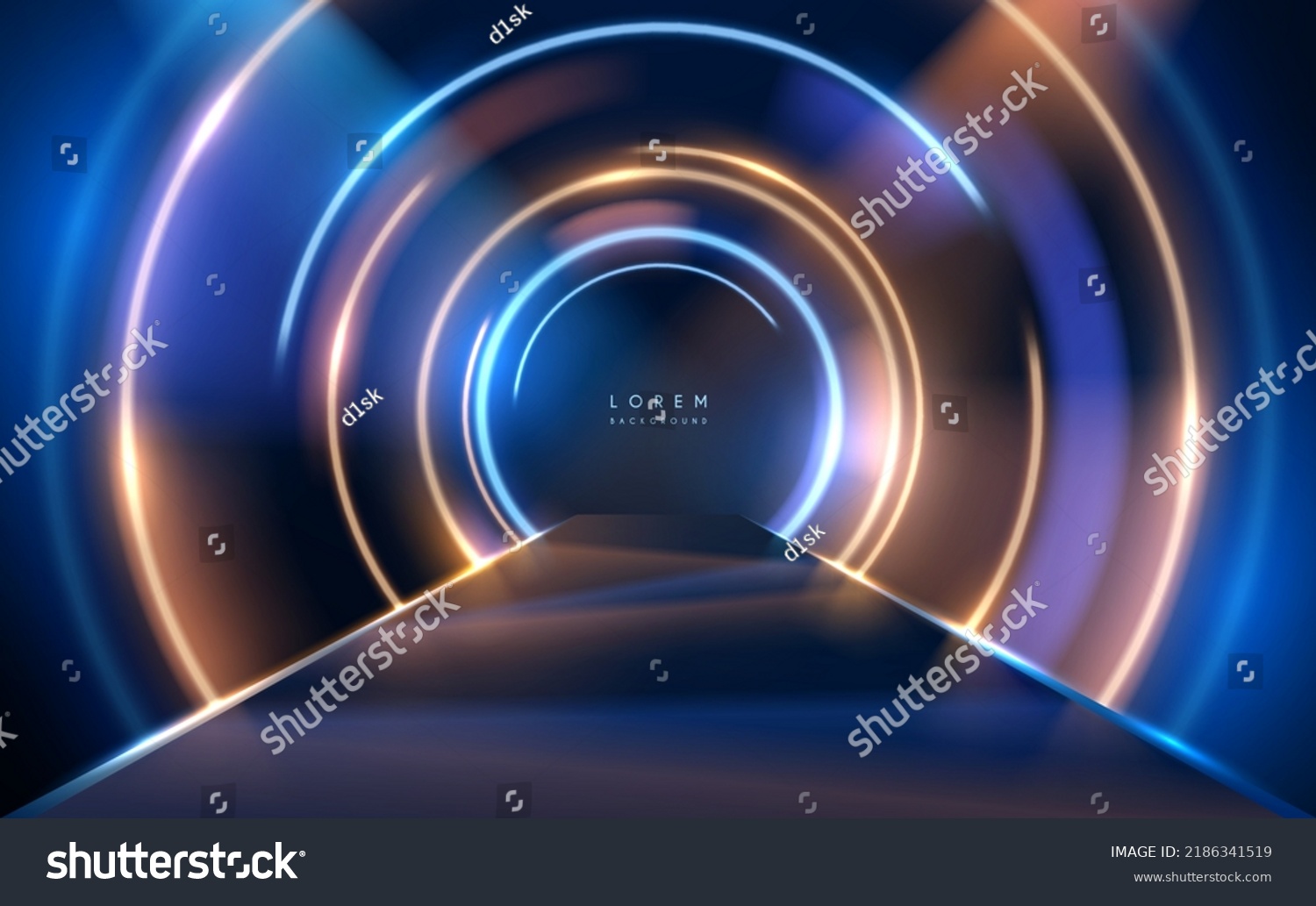 stock-vector-abstract-blue-and-gold-circle-light-effect-background-2186341519