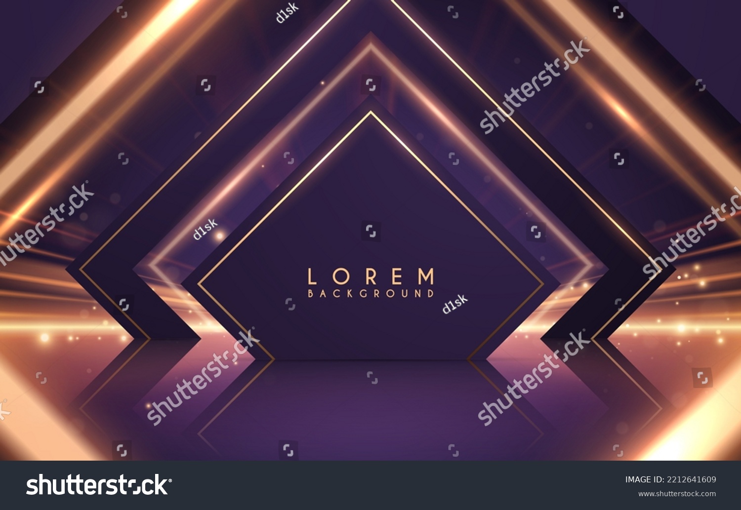 stock-vector-abstract-violet-shapes-with-golden-elements-and-light-effect-2212641609