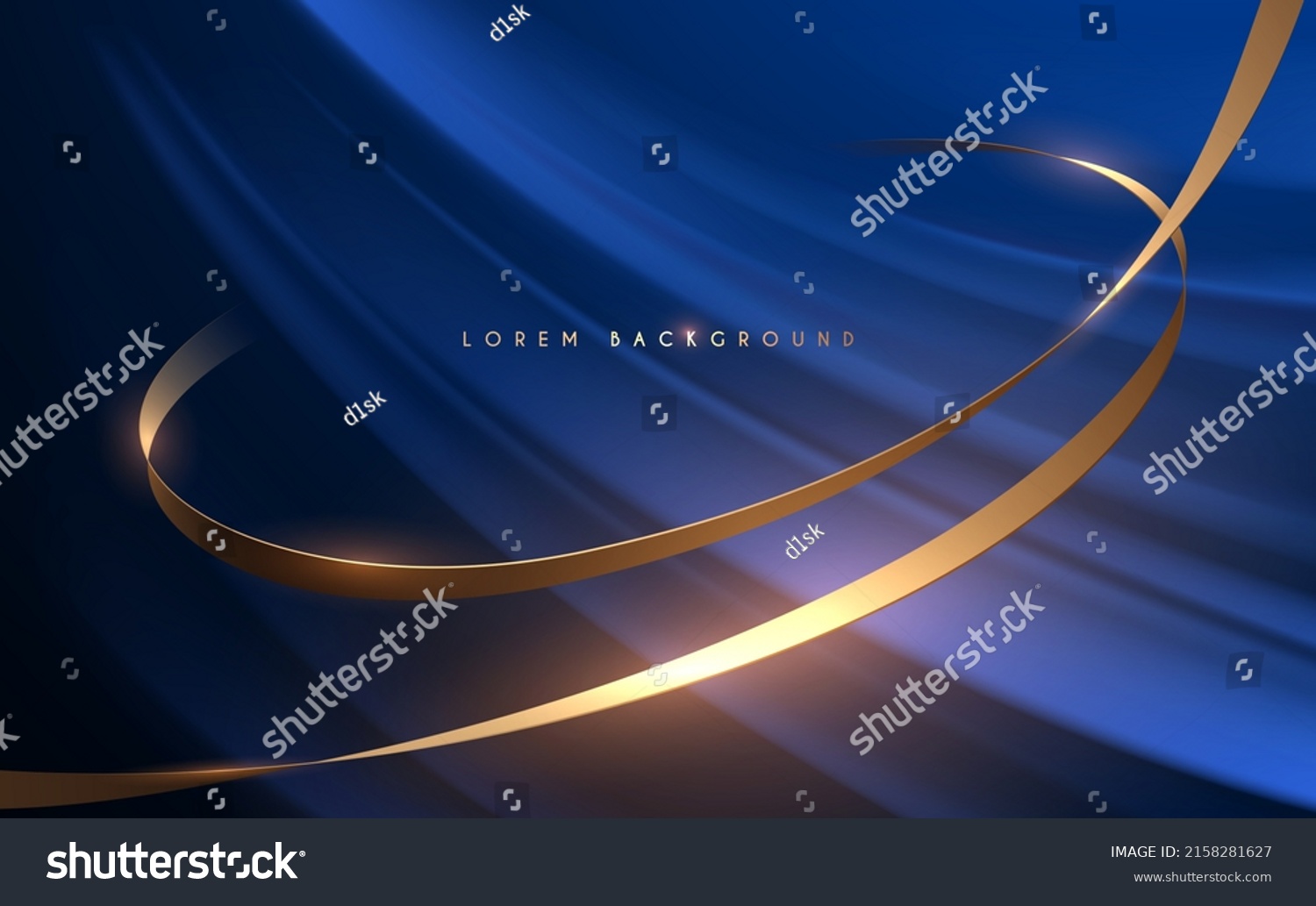 stock-vector-golden-ribbon-on-blue-background-2158281627